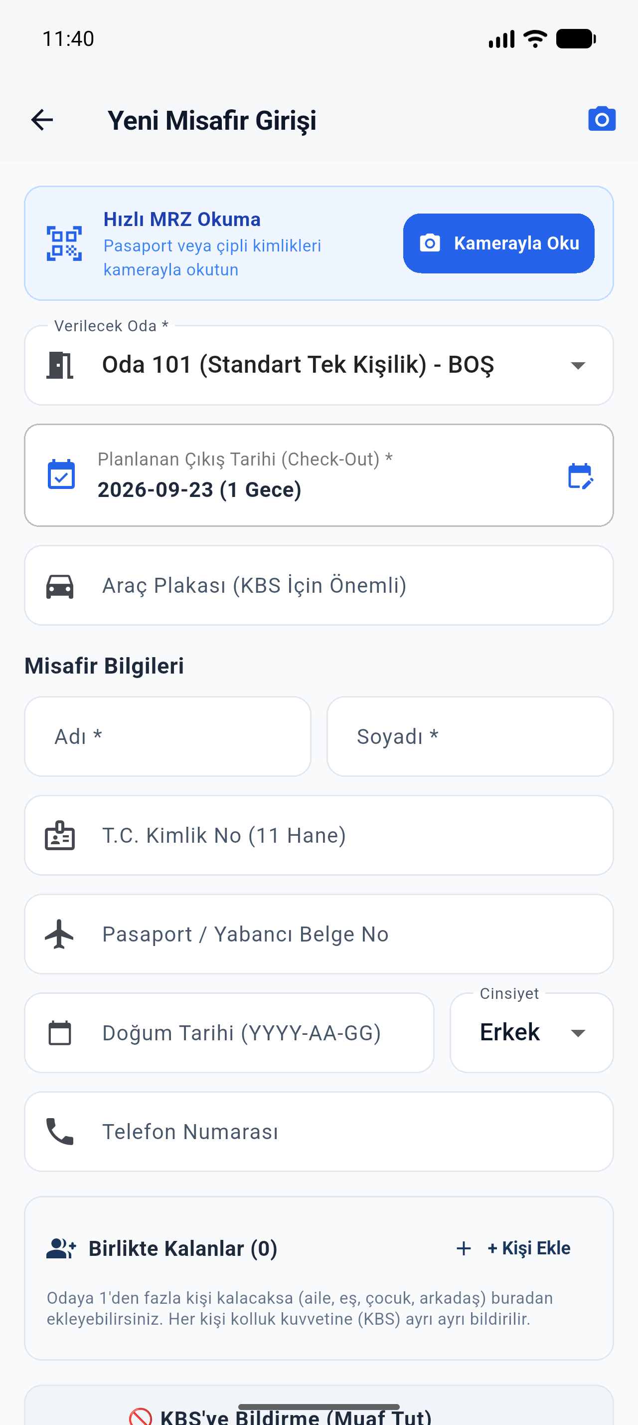 InnDesk360 Kamera ile Hızlı Check-in